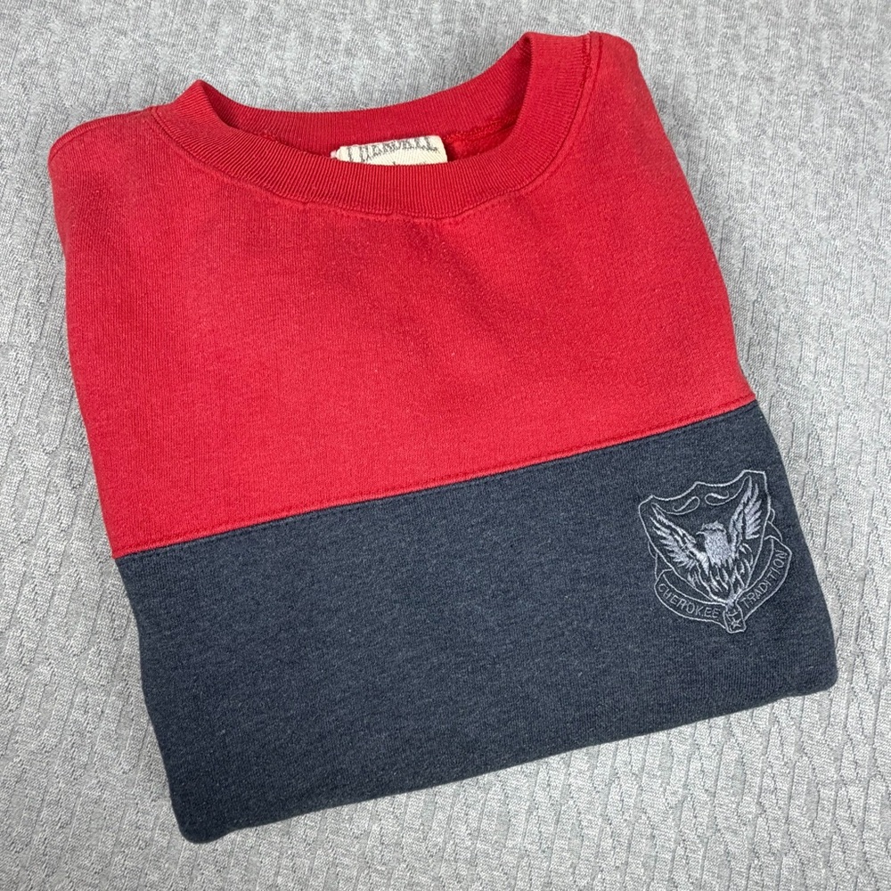 Men's Vintage Crewneck Sweatshirt Large 1990’s Colorblock